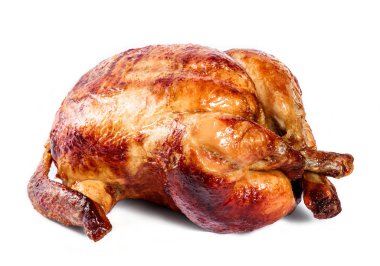 Beyaz arka plan üzerinde izole tavuk kızartma