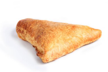 Gürcü khachapuri - beyaz arka plan üzerinde izole peynirli gözleme