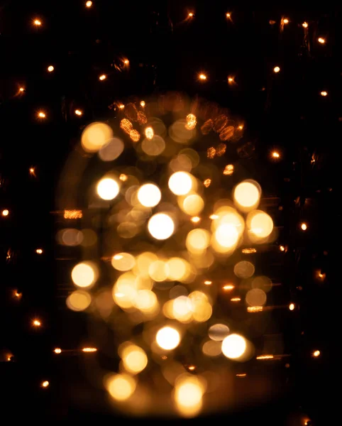 キラキラ ライトの背景 ホリデイ ボケ味のテクスチャです 色とりどりの光 デフォーカス クリスマス背景 — ストック写真