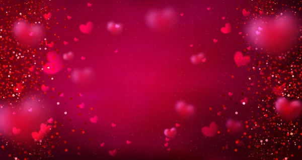 Joyeux Voeux Saint Valentin Bannière Amour Mignon Pour Février Fond — Image vectorielle