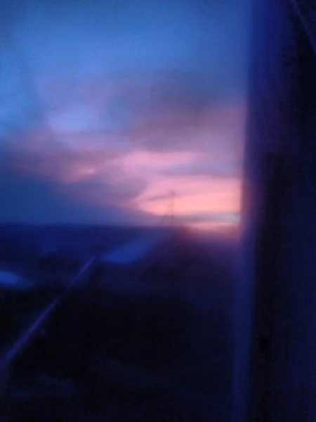 Solnedgång Sommaren Och Vacker Natur — Stockfoto