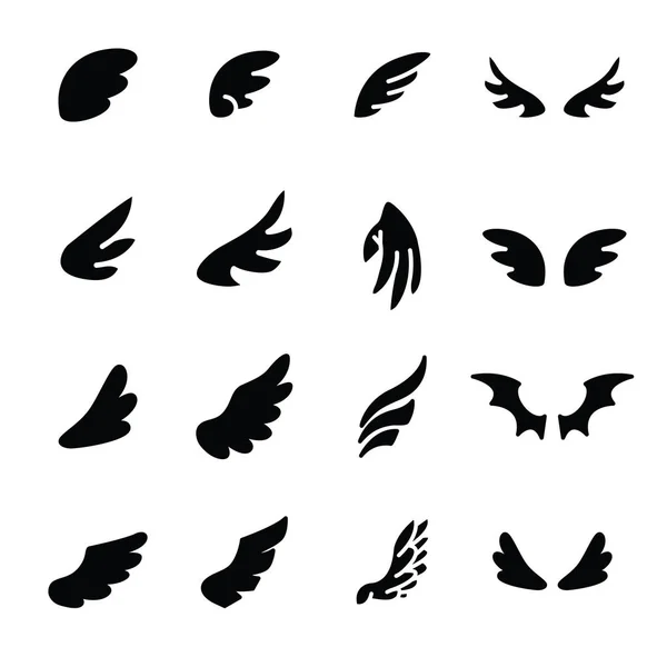 Wing icon.set del elemento de diseño . — Vector de stock