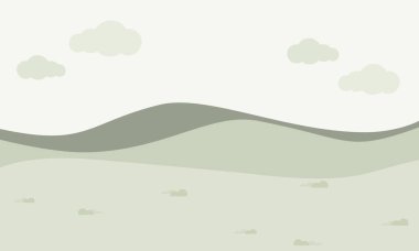 yumuşak yeşil renk alan çim çizgi film doğa sahne