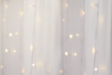 Beyaz kumaş düğün dize ışık süslemeleri duvar kağıdı