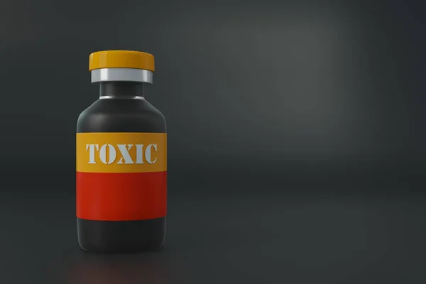 Toxic chemicals, Medical health care concept., 3d illustration