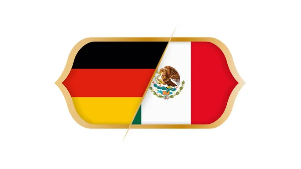 Fotbalový Svět Šampionátu Německo Mexico Vektorové Ilustrace — Stockový vektor