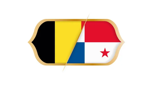 Campeonato Mundial Futebol Bélgica Panamá Ilustração Vetorial — Vetor de Stock