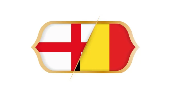 Campeonato Mundial Futebol Inglaterra Bélgica Ilustração Vetorial — Vetor de Stock