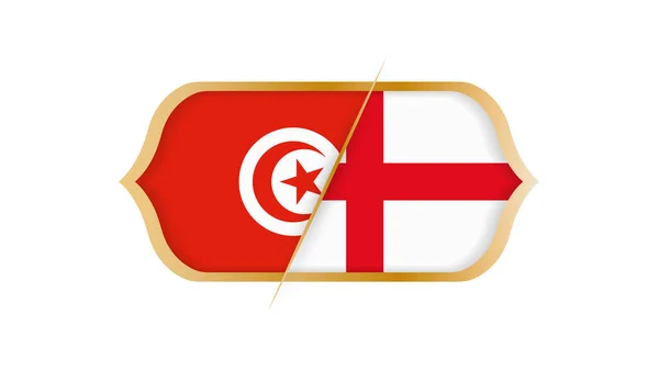 Campeonato Mundial Fútbol Túnez Inglaterra Ilustración Vectorial — Vector de stock