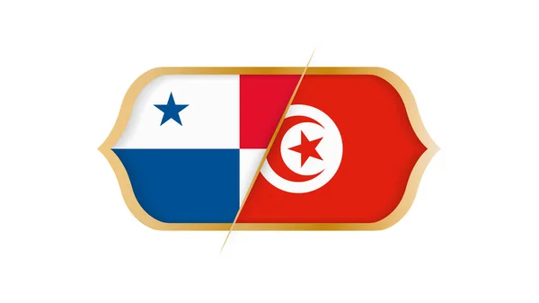 Campeonato Mundial Futebol Panamá Tunísia Ilustração Vetorial — Vetor de Stock