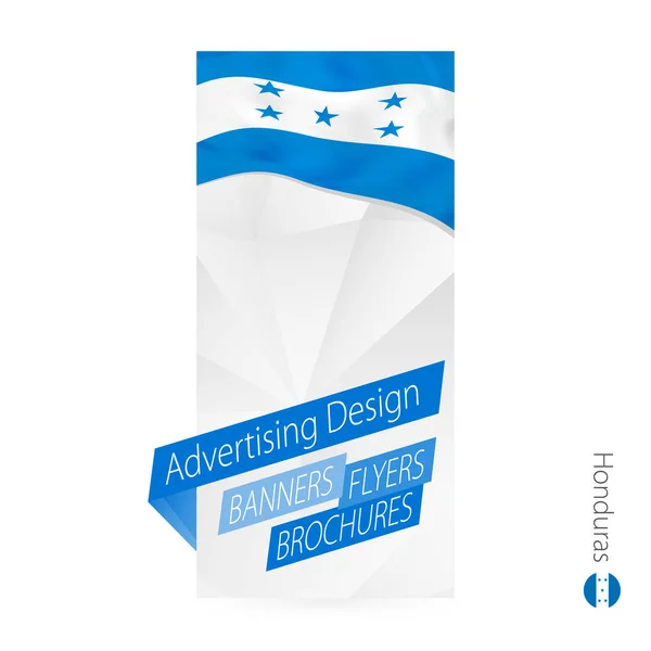 Plantilla Banner Abstracto Vectorial Para Honduras Plantilla Publicitaria Con Bandera — Vector de stock