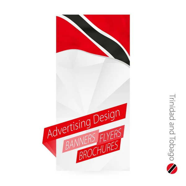 Plantilla Banner Abstracto Vectorial Para Trinidad Tobago — Vector de stock