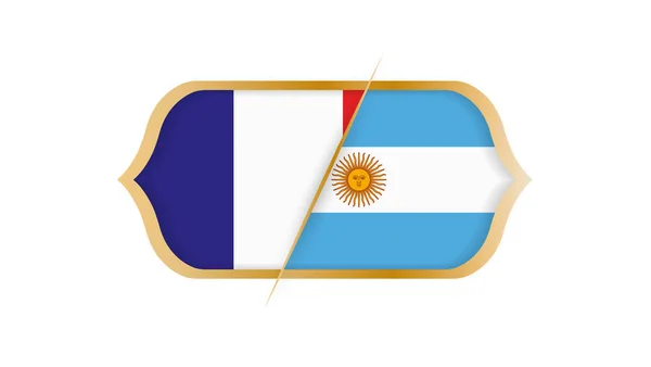 Παγκόσμιο Πρωτάθλημα Ποδοσφαίρου Αργεντινής Γαλλία Εικονογράφηση Διάνυσμα — Διανυσματικό Αρχείο