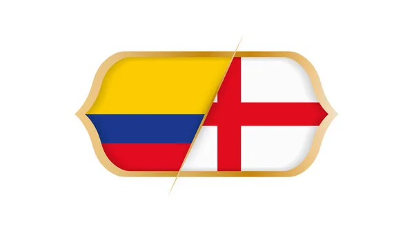 Campeonato Mundial de Futebol Colômbia vs Inglaterra. Vector illustrati — Vetor de Stock