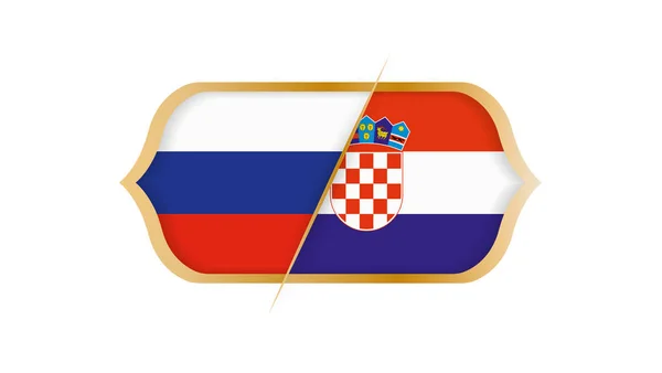 Campeonato Mundial Fútbol Rusia Croacia Ilustración Vectorial — Vector de stock