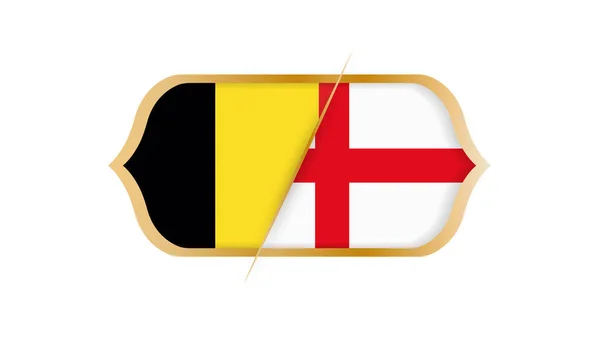 Campeonato Mundial Futebol Bélgica Inglaterra Ilustração Vetorial — Vetor de Stock