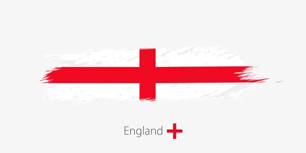 Flag England Grunge Abstract Brush Stroke Gray Background Vector Illustration — Stock Vector