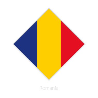 Europe futbol rekabet Romanya katılımcı bayrağı. Vektör bayrak.