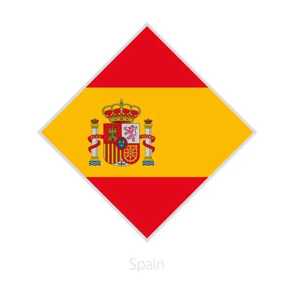 Vlag Van Spanje Deelnemer Van Voetbalcompetitie Van Europa Vector Vlag — Stockvector