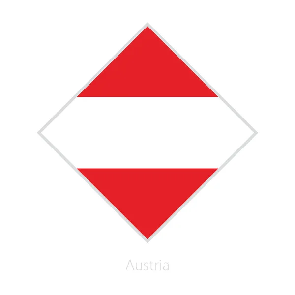 För Österrike Deltagare Tävlingen Europa Fotboll Flagg Vector Flagga — Stock vektor