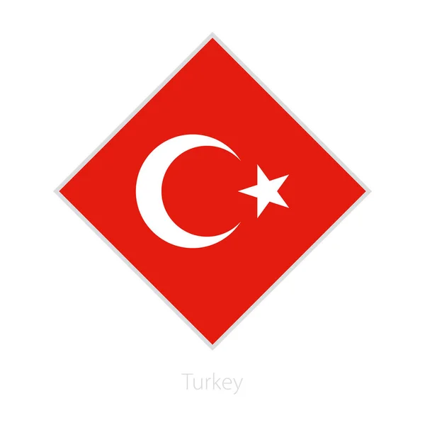 Bandera Turquía Participante Competición Fútbol Europa Bandera Vectorial — Archivo Imágenes Vectoriales