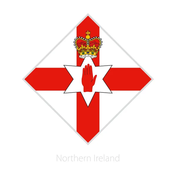 Bandera Irlanda Del Norte Participante Competición Fútbol Europa Bandera Vectorial — Vector de stock