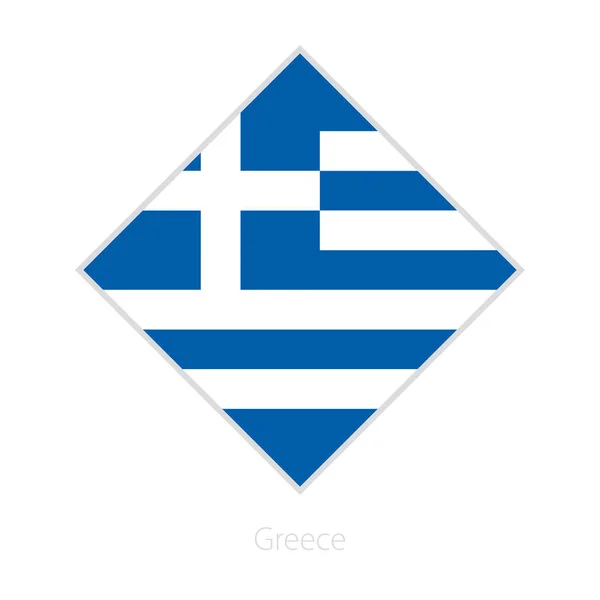 Bandera Grecia Participante Competición Fútbol Europa Bandera Vectorial — Vector de stock