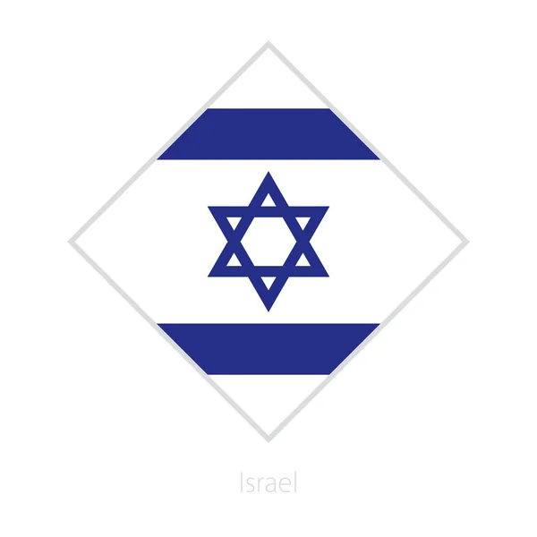 Izrael Résztvevő Európai Foci Verseny Zászlaja Vektor Zászló — Stock Vector