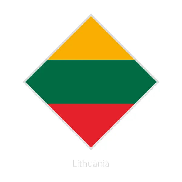 Flag Lithuania Participant Europe Football Competition Vector Flag — Stock Vector