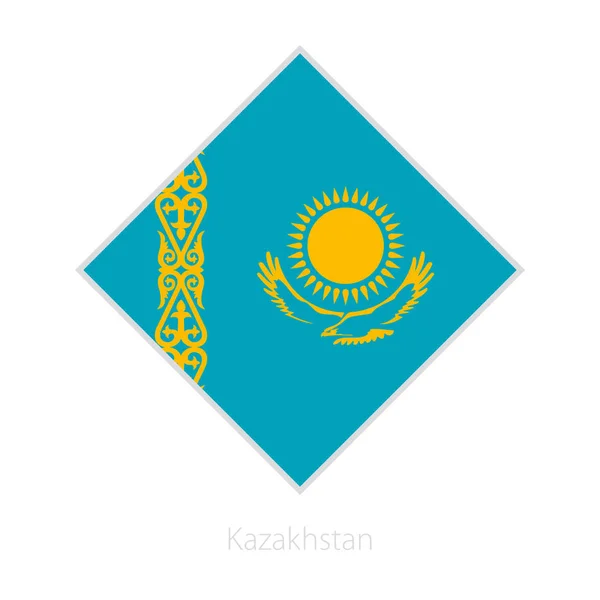 Flag Kazakhstan Participant Europe Football Competition Vector Flag — Stock Vector