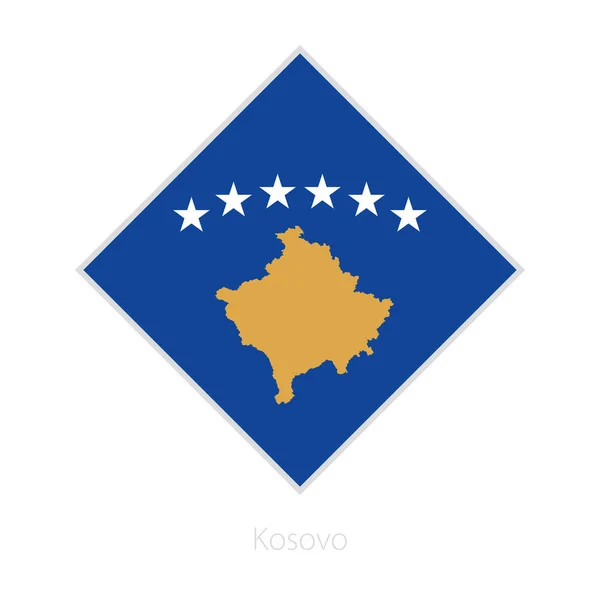 Bandeira Kosovo Participante Competição Futebol Europa Bandeira Vector —  Vetores de Stock