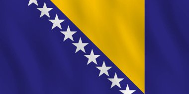 Bosna-Hersek bayrağı sallayarak etkisi, resmi oran ile.
