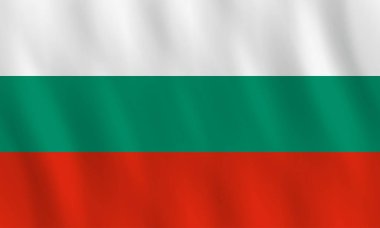 Bulgaristan bayrağı sallayarak etkisi, resmi oran ile.