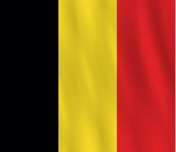 Drapeau Belgique Avec Effet Agitation Proportion Officielle — Image vectorielle