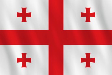 Georgia bayrak sallayarak etkisi, resmi oran ile.