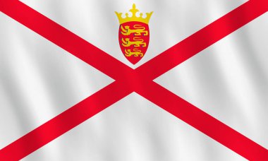 Jersey bayrak sallayarak etkisi, resmi oran ile.