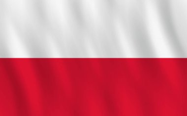 Polonya bayrağı sallayarak etkisi, resmi oran ile.