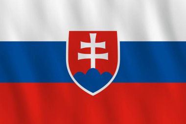Slovakya bayrağı sallayarak etkisi, resmi oran ile.