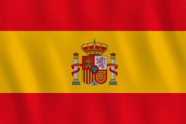 İspanya bayrağı sallayarak etkisi, resmi oran ile.