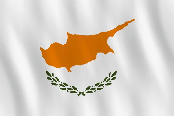 Κυπριακή Σημαία Κυματίζει Αναδρομικώς Επίσημο Ποσοστό — Διανυσματικό Αρχείο