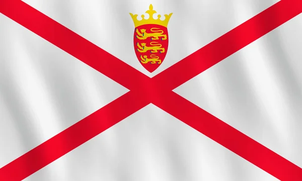 Bandiera Jersey Con Effetto Sventolante Proporzione Ufficiale — Vettoriale Stock