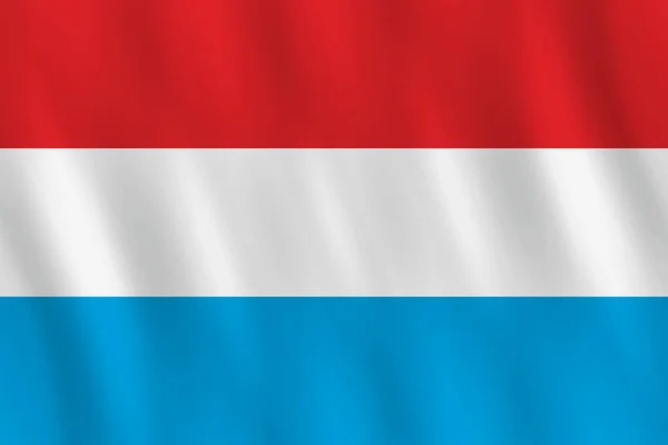 Luxemburg Vlag Met Wuivende Ingang Officiële Aandeel — Stockvector