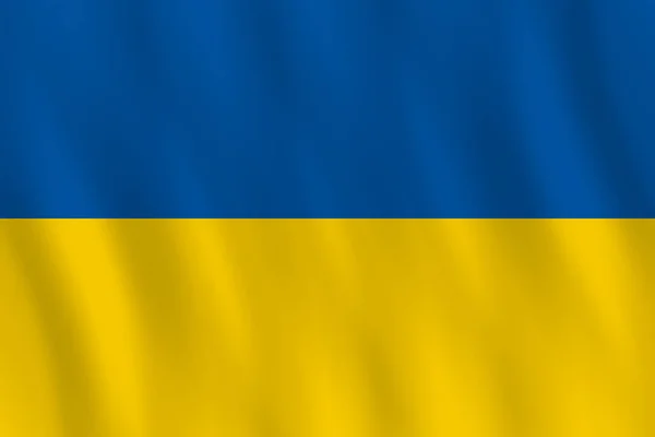 Ukrainische Flagge Mit Wehender Wirkung Offizieller Anteil — Stockvektor