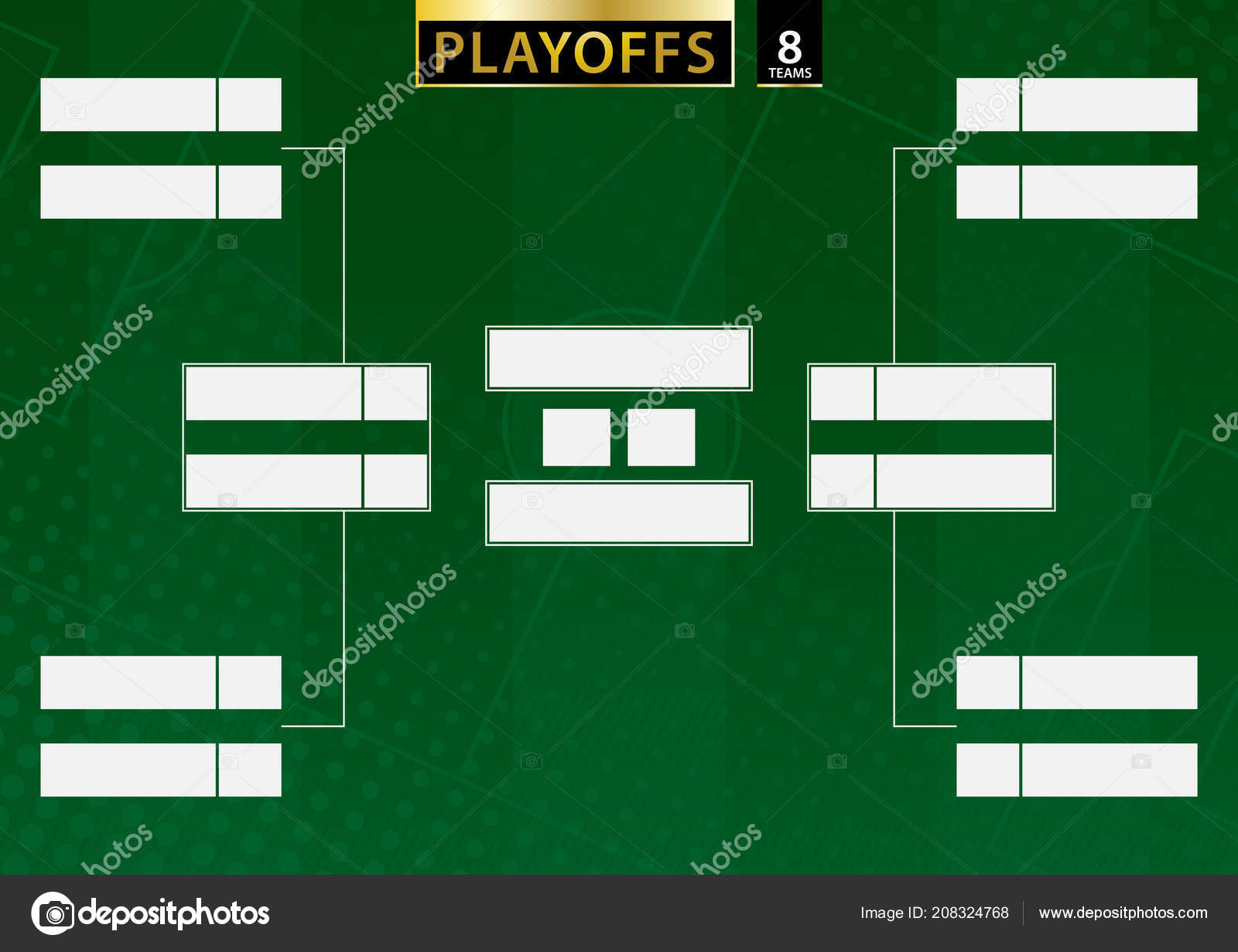 Chave do torneio para 32 times no fundo verde do futebol