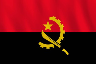 Angola bayrağı sallayarak etkisi, resmi oran ile.