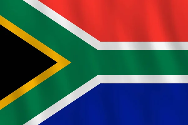 Vlag Van Zuid Afrika Met Wuivende Ingang Officiële Aandeel — Stockvector
