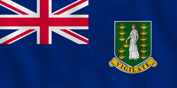British Virgin Islands Flag Waving Effect Official Proportion — Stock Vector