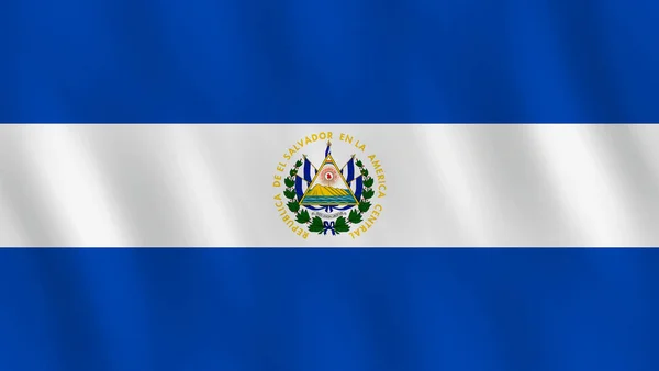 Прапор Сальвадору Розмахував Ефект Офіційний Пропорцію — стоковий вектор