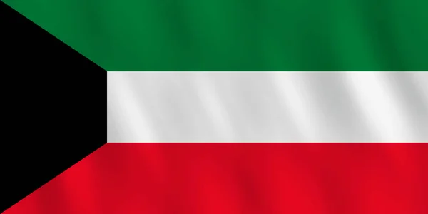 手を振る効果は 公式の割合とクウェートの国旗 — ストックベクタ
