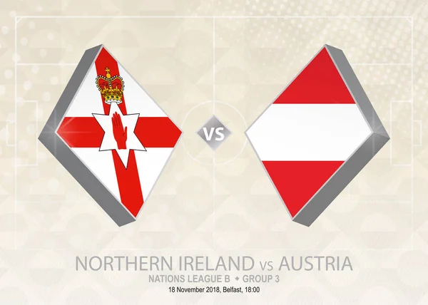 Észak Írország Ausztria Bajnokság Csoport Európai Labdarúgó Verseny Futball Bézs — Stock Vector